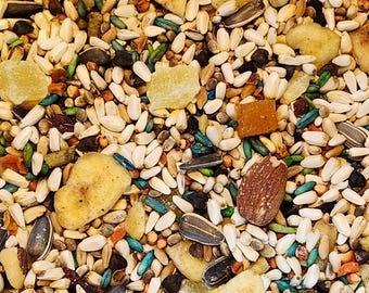 Hand Crafted Universal Medium Beak Mix, 2.3 lb, African gray, Pionus, Amazon, Caique, mini macaws, Alexandrine, IRN, Senegal, large conures