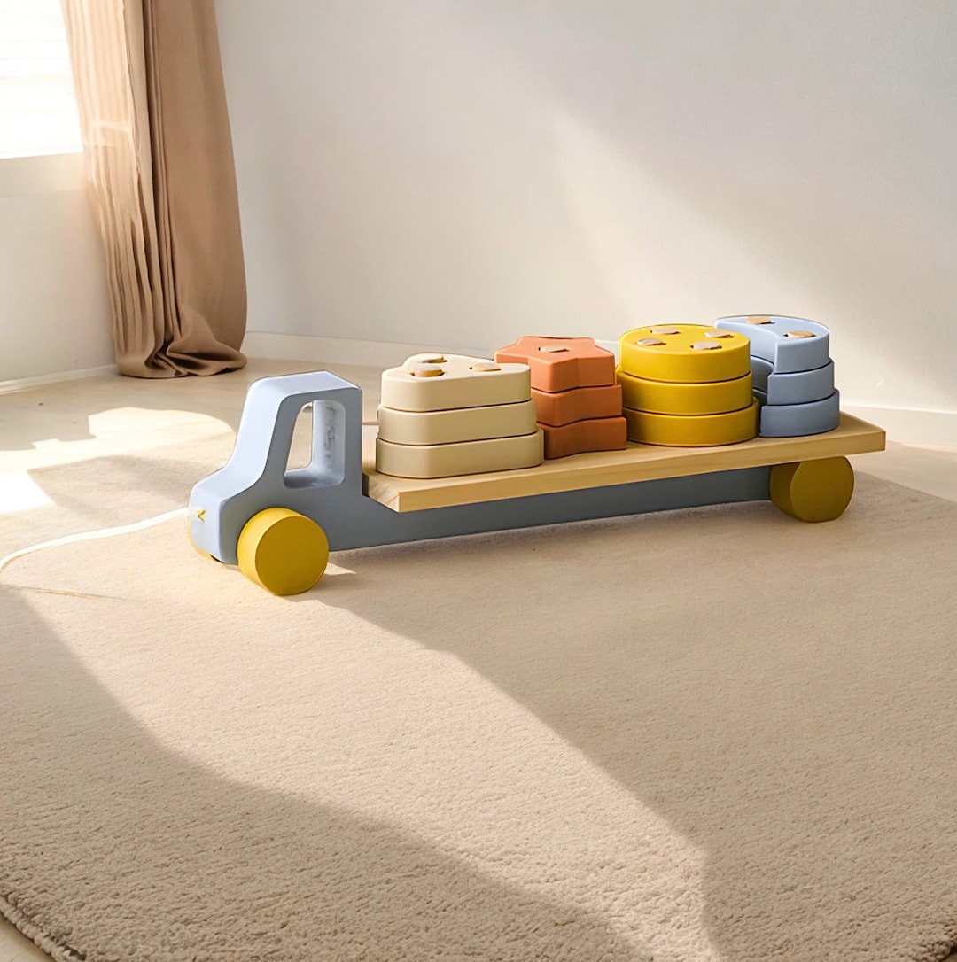 Wooden Truck Toy Toddler Busy Board Montessori Toys Montessori Busy