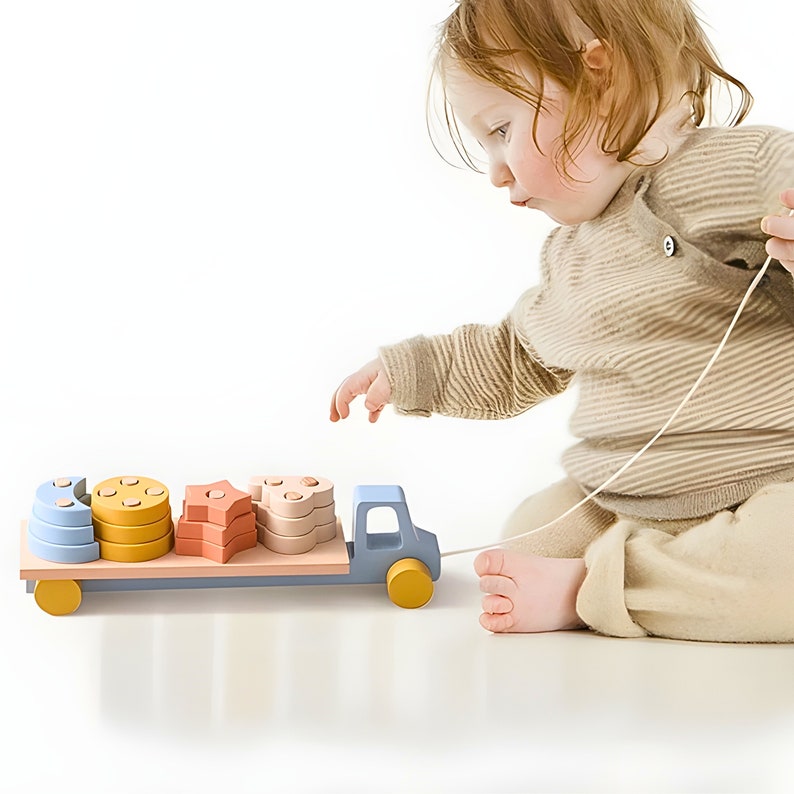 Wooden Truck Toy Toddler Busy Board Montessori Toys Montessori Busy