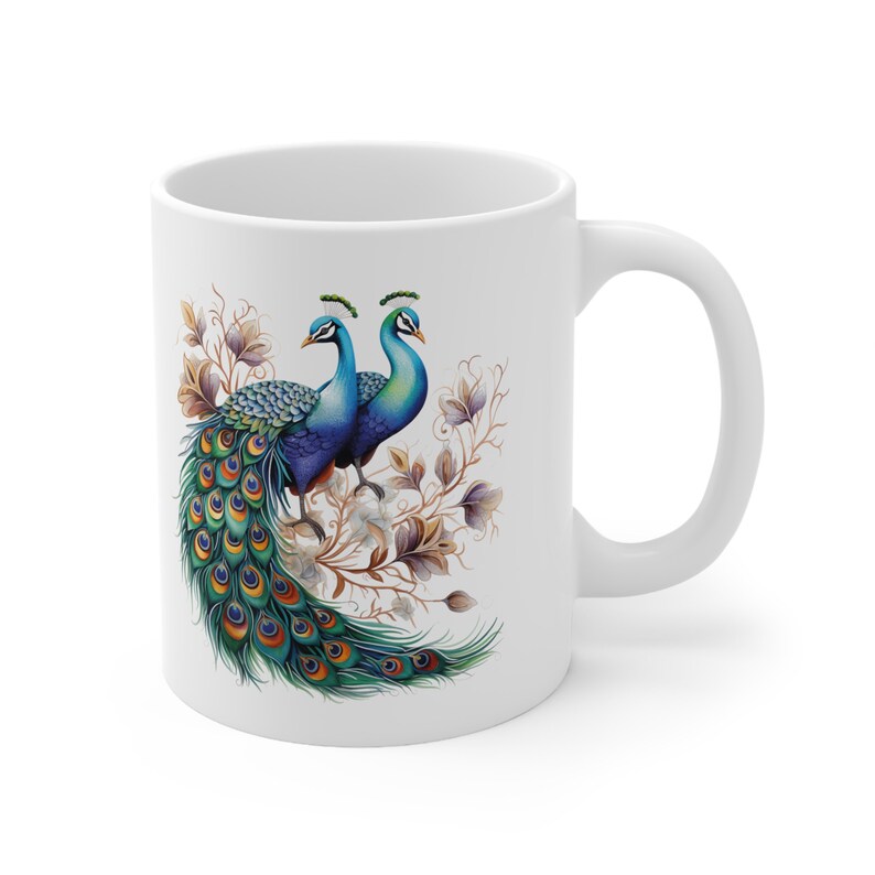 Peacock Mug, Peacock Decor, Peacock Gifts, Bird Lover Gift, Peacock ...
