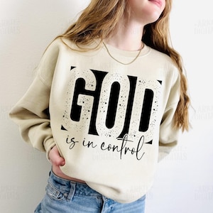 God Is In Control SVG PNG: Christian Faith Design (Digital Download)