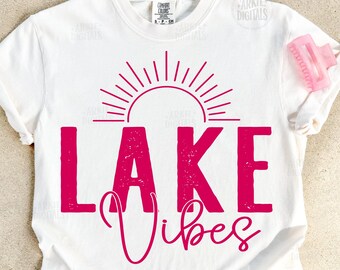 LAKE VIBES Svg Png, 4th of July Design, America Design, Usa Tshirt, Summer Time Png, Fourth of July Png, Usa Png, Lake Bum, Summer Vibes