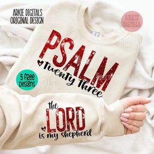 THE LORD is my SHEPHERD Valentine's Day, Digital Download Png, Sleeve Design, Christian Png, Boho Design, Positivity Png, Best Seller