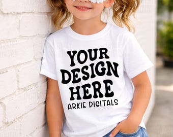 Gildan G500B White Gildan Mockup, Girls Tshirt Mockup, Bundle Kids Gildan White Mockup, Kids Gildan Mockup tshirt Mockups Shirt Mockup