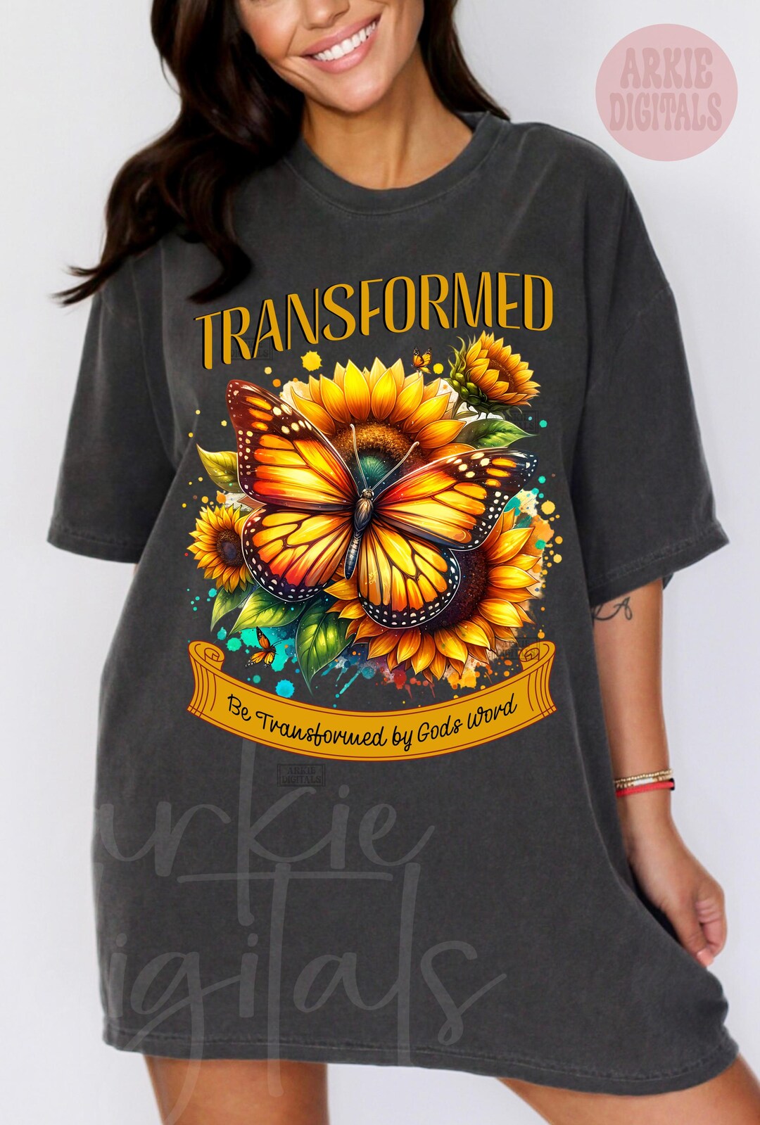 BE TRANSFORMED by God's Word Boho Png, Inspirational Design, Positivity ...