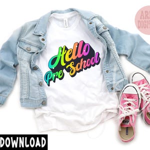 HOLA PREESCOLAR Neón Png, Diseño de maestro, Regreso a la escuela Png, Bruh We Back Neon Png, Letras de lunares Png, Regreso a la escuela divertido Png, PRE-K