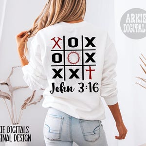 XOXO JUAN 3:16 San Valentín Cristiano SVG PNG Descarga Digital, Cristiano Basado en la Fe PNG, Pascua, Positividad PNG, Más Vendido, De Moda