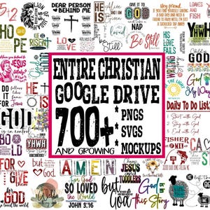 Ensemble chrétien SVG PNG : motifs religieux (téléchargement numérique)