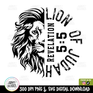 Lion of Judah Revelation 5:5 SVG PNG - Christian Faith (Digital Download)