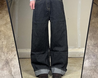 Y2K Baggy Black Opium Pocket Jeans Gothic Pants Oversized Jeans