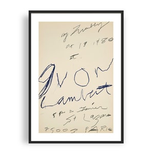 Cy Twombly - Cartaz de Exposição, Galeria Yvon Lambert, 1980, Impressão Giclée, Cartaz Abstrato