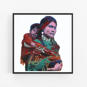 Andy Warhol - Madre e hijo, portafolio de vaqueros e indios, impresión giclée, póster