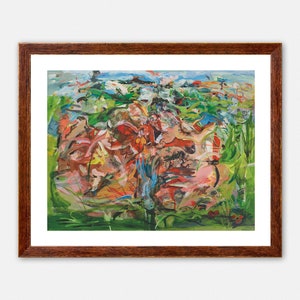 Cecily Brown - Ci saranno uccellini azzurri, stampa giclée Fine Art, poster astratto