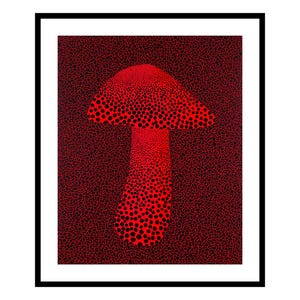 Yayoi Kusama - Hongo / Impresión Giclée de Bellas Artes / Gran formato / Decoración de pared, Arte pop contemporáneo / Póster de arte abstracto
