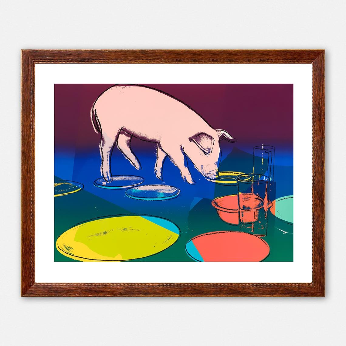 Andy Warhol - Fiesta Pig, Fine Art Giclee Print, Pop Art Animal