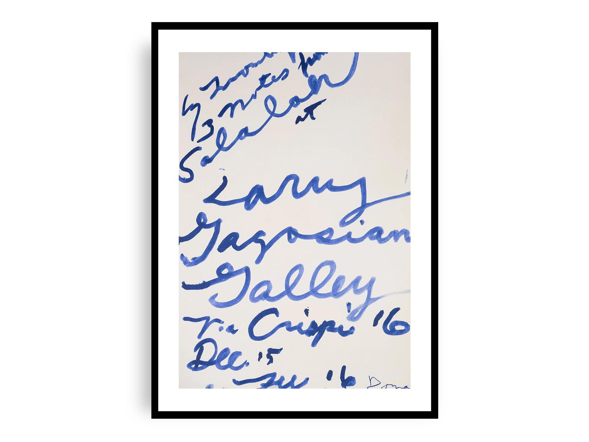 Cy Twombly - Three Notes From Salalah Exhibition Poster, Fine Art
