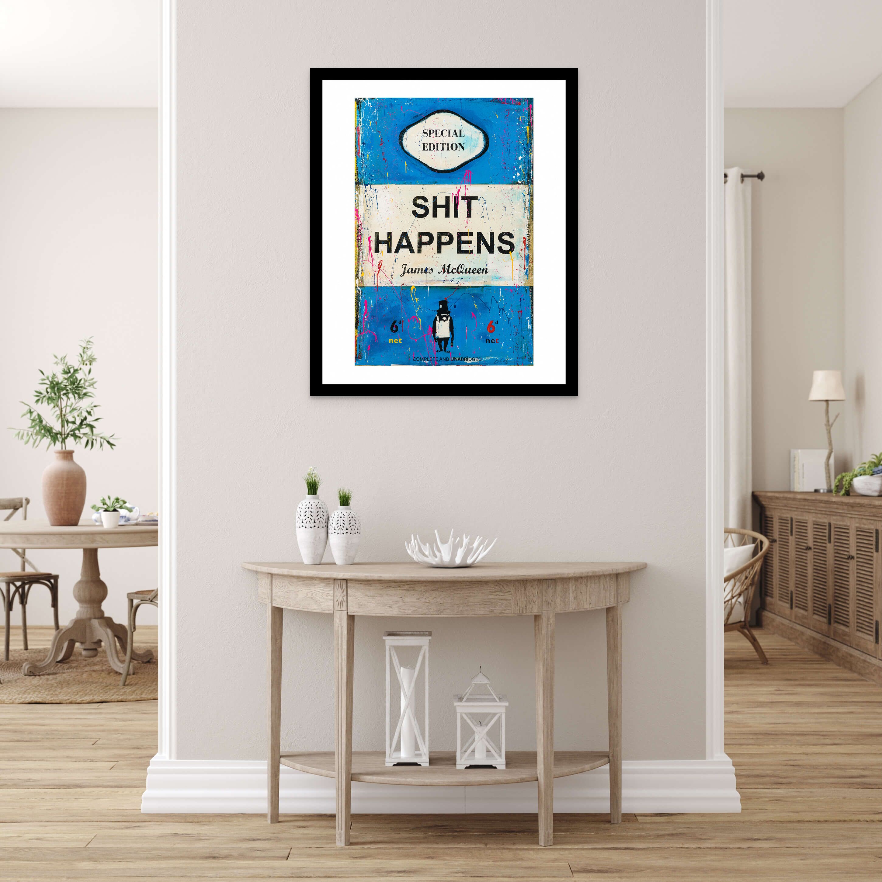 ジェームズ・マックイーン　 Shit Happens アートポスター A2版 James Mcqueen - Shit Happens, Fine Art Giclee Print, Contemporary