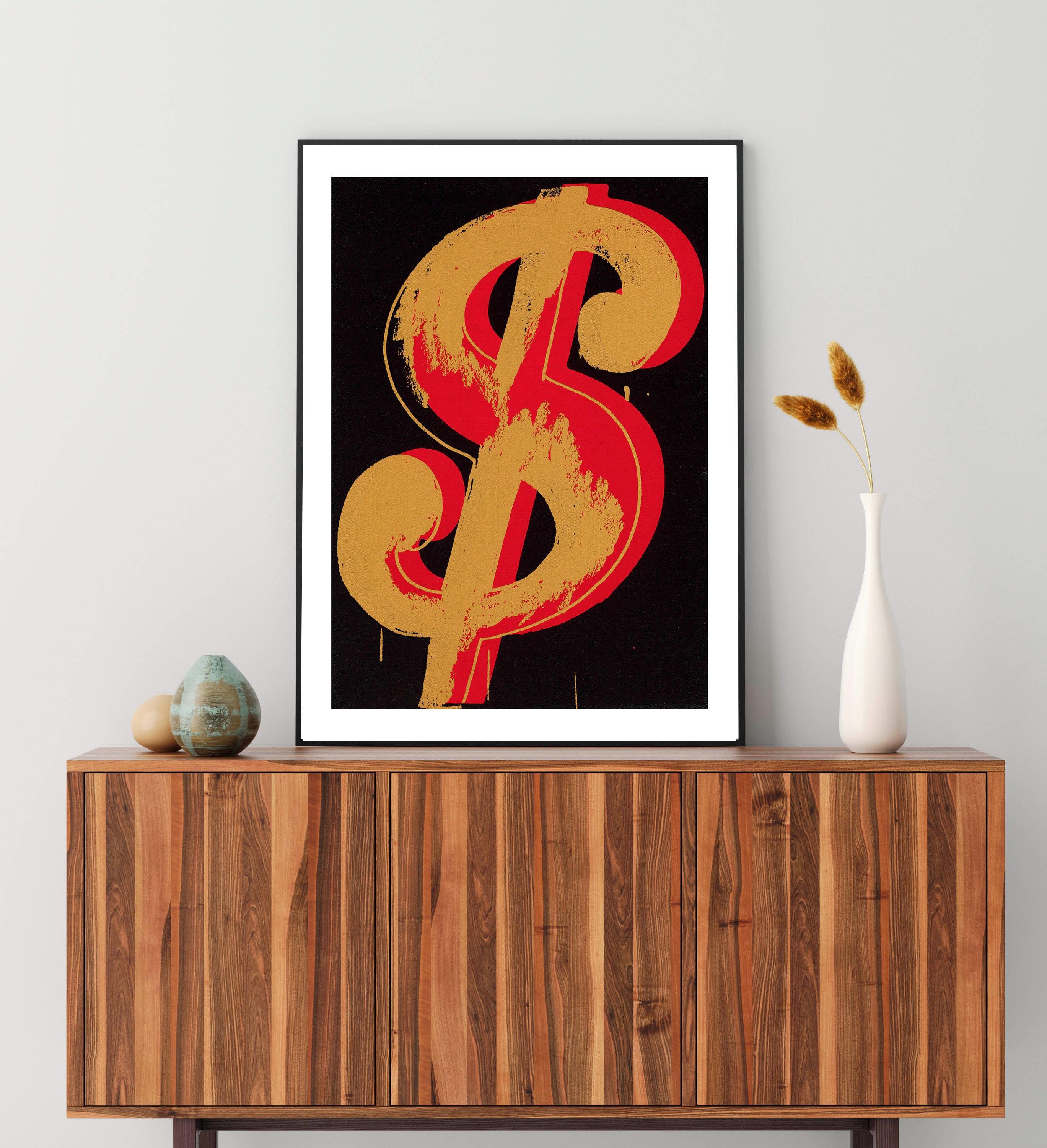 Andy Warhol - Dollar Sign, Fine Art Giclee Print, Pop Art Poster, Black ...