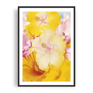 Georgia O'Keeffe - Hibisco, Impresión Giclée de Bellas Artes, Bodegón con Flores, Póster Botánico