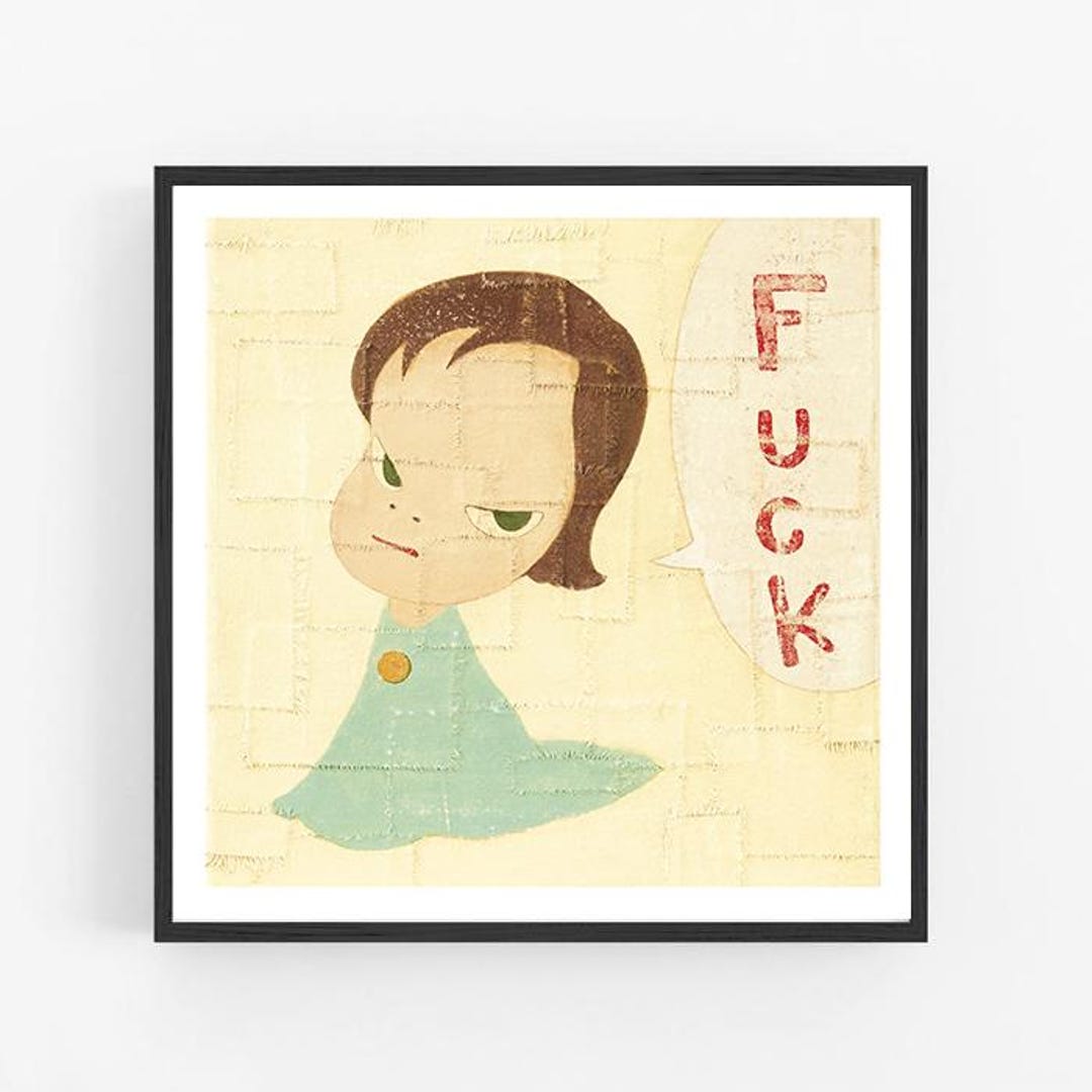 Yoshitomo Nara - Fuck, Fine Art Giclee Print, Japanese Art Poster