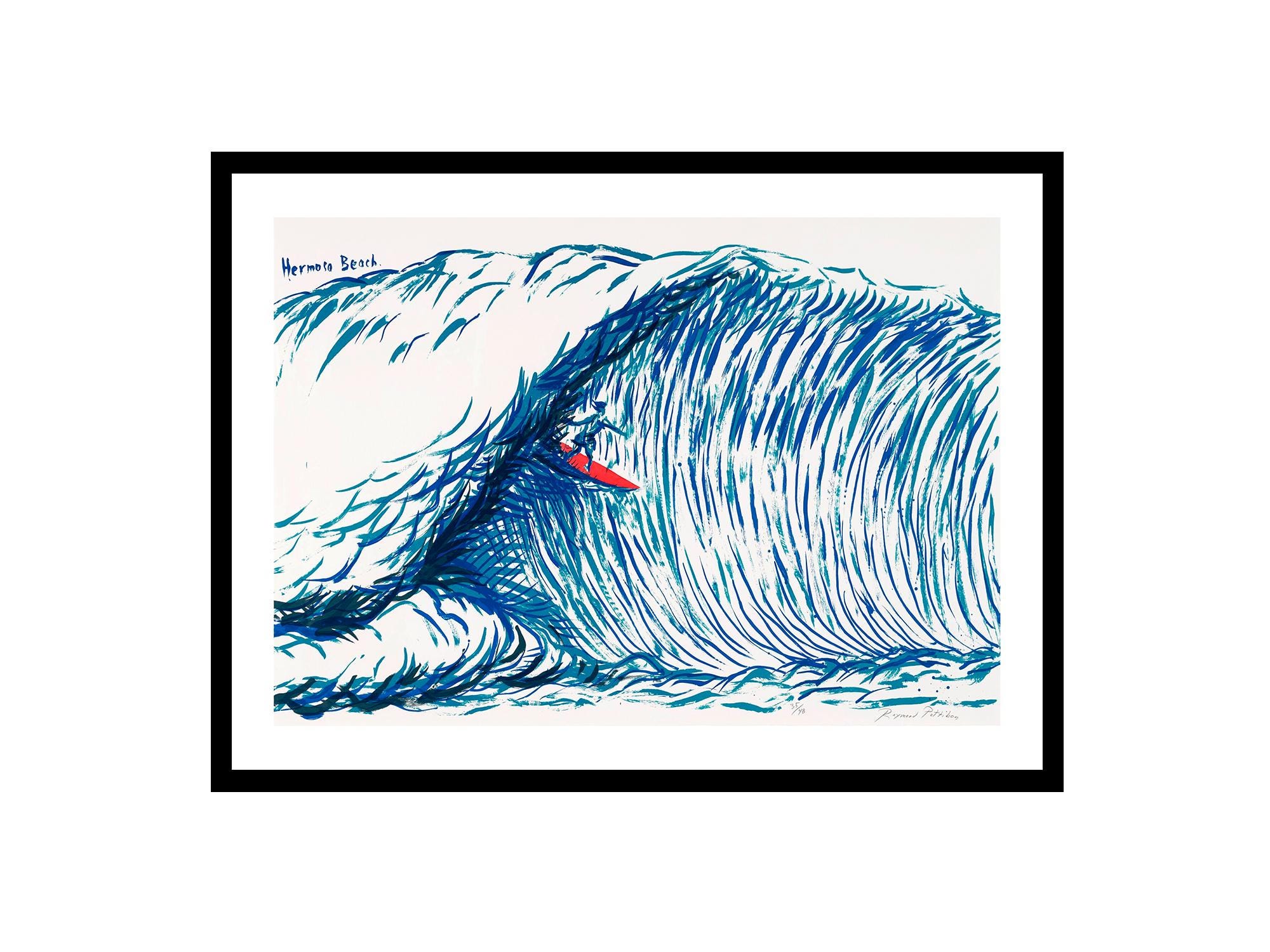 Raymond Pettibon Surfer Print: Hermosa Beach, California Fine Art