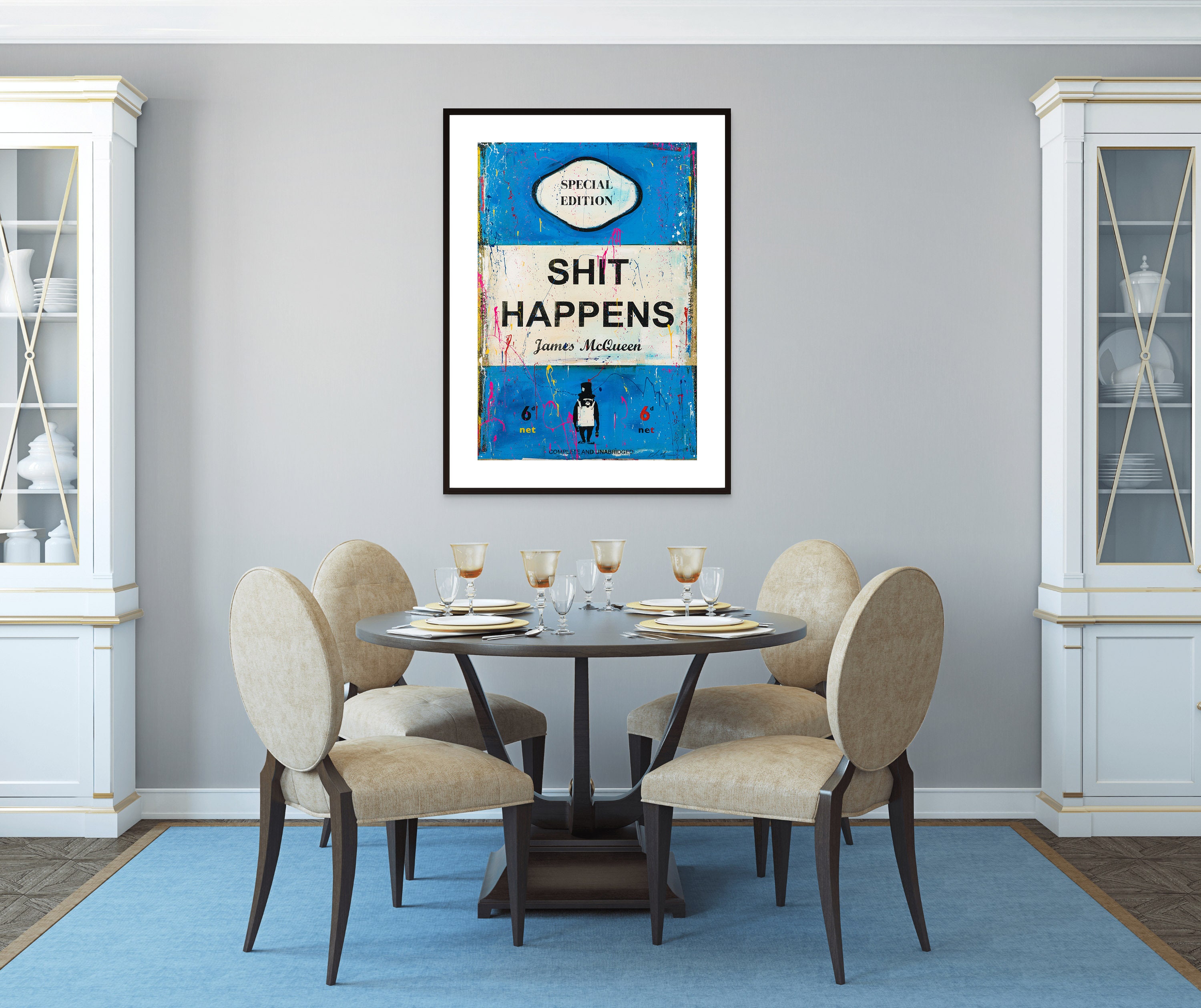 ジェームズ・マックイーン　 Shit Happens アートポスター A2版 James Mcqueen - Shit Happens, Fine Art Giclee Print, Contemporary