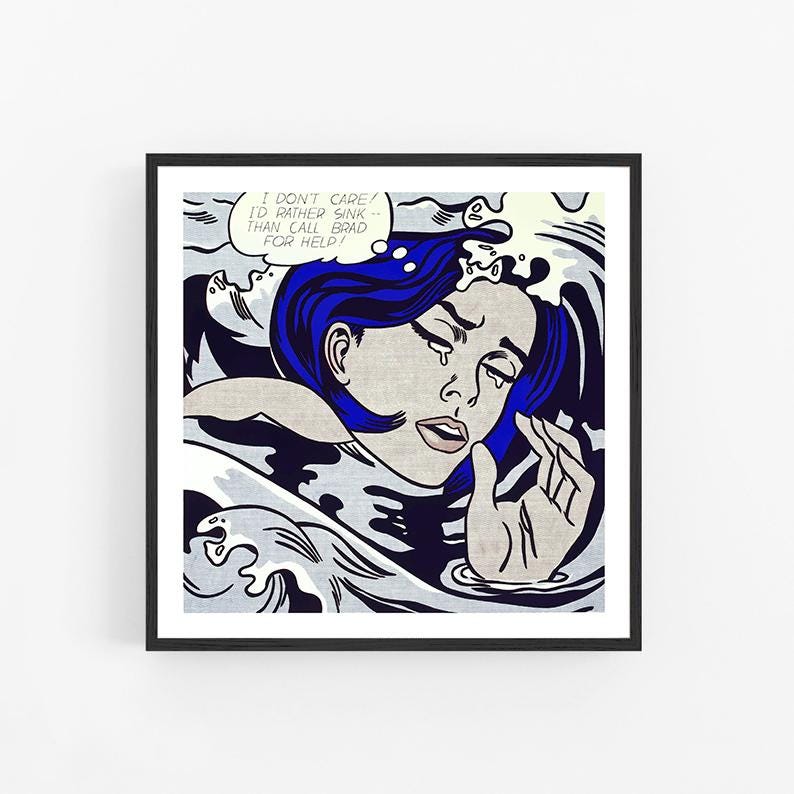 Roy lichtenstein poster - Etsy 日本