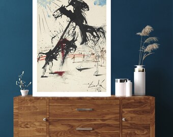 サルバドール・ダリ - 闘牛、ファインアートジクレー版画、シュル