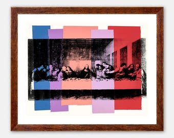 Andy Warhol - The Last Supper, Fine Art Giclee Print, Religious Poster, After Leonardo da Vinci, Rectangular Large Wall Decor