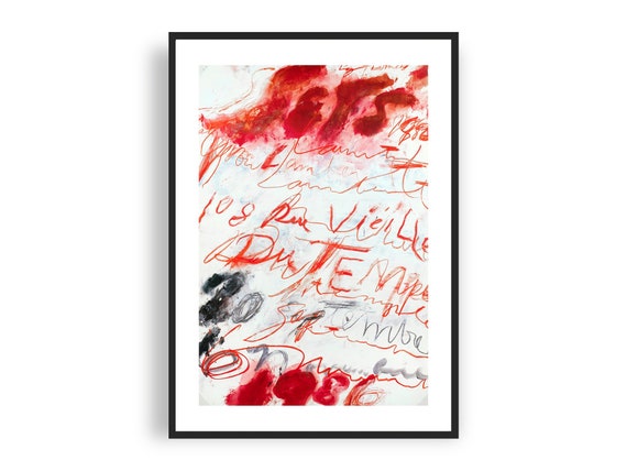 Cy Twombly - Exhibition Poster, Yvon Lambert Gallery 1986, Giclee Print, Abstract Poster