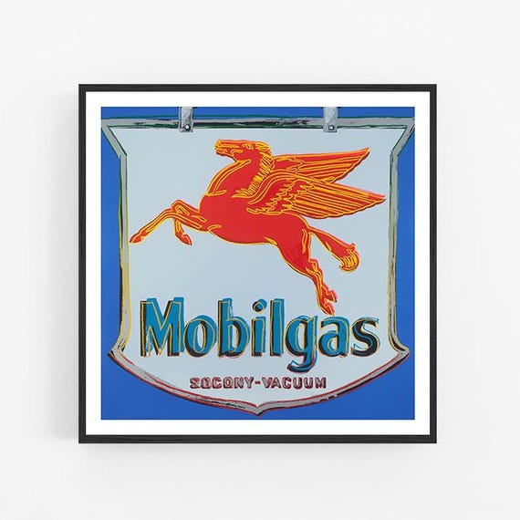 Andy Warhol - Mobilgas Fine Art Giclee Print, Advertising Sign Gas