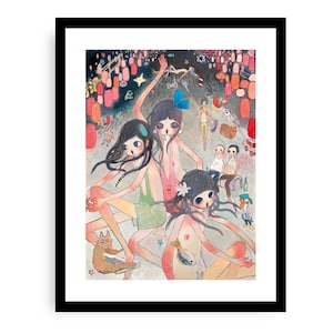 Aya Takano - El pescado en Pekín es realmente delicioso, impresión giclée de bellas artes, póster japonés