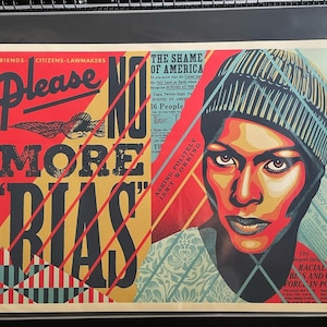 Shepard Fairey - No More Bias | Original Screen Print, Signed Numbered,  Limited Edition of 600, Collectible  Obey Giant Poster