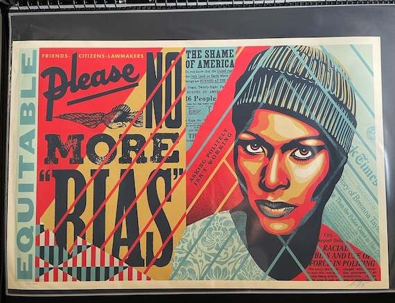 Shepard Fairey - No More Bias | Original Screen Print, Signed