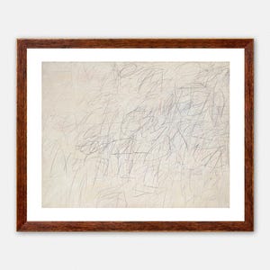 Cy Twombly - Sin título, 1955, Impresión giclée de bellas artes, Póster abstracto, Decoración de pared minimalista