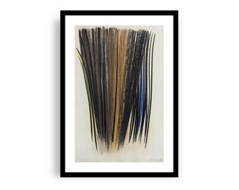 Hans Hartung - P1960- 204, Fine Art Giclee Print, Modern Art Abstract Poster