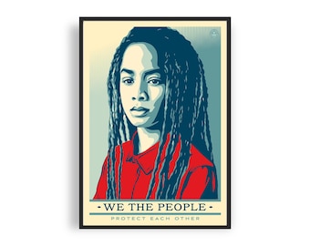 Shepard Fairey - We the People, Protect Each Other, Fine Art Giclee Print, Graffiti Poster, Urban Art, Street Art