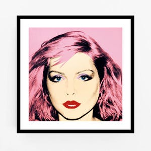Andy Warhol - Póster de música disco, glam rock, discotecas, impresión giclée de bellas artes de Debbie Harry Pink/Blondie