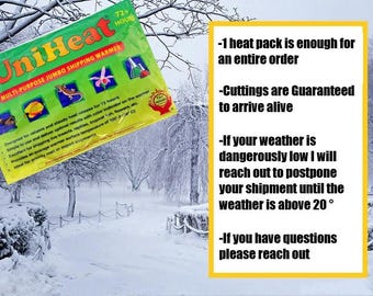 Heat pack- Winter plant shipping - 1 heat pack is enough for a total order- The Plant Butcher