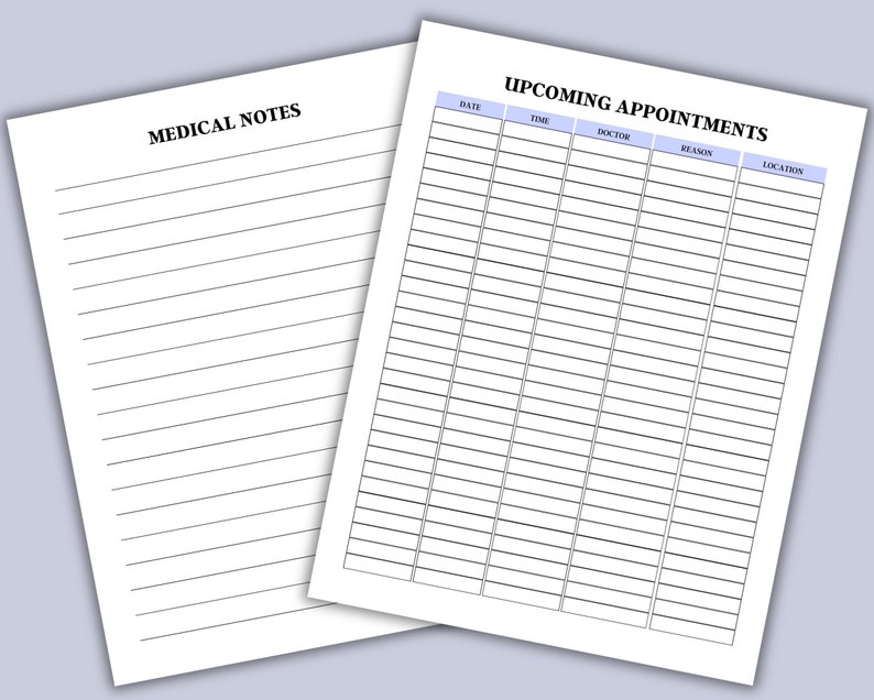 Printable 2024 Medical Planner, Healthcare Journal, Family Health ...