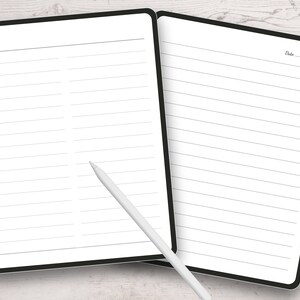 Paquete de 102 páginas de papel rayado imprimible, rayado ancho, rayado universitario, cuaderno rayado, uso comercial, papel gráfico, descarga instantánea en PDF. imagen 10