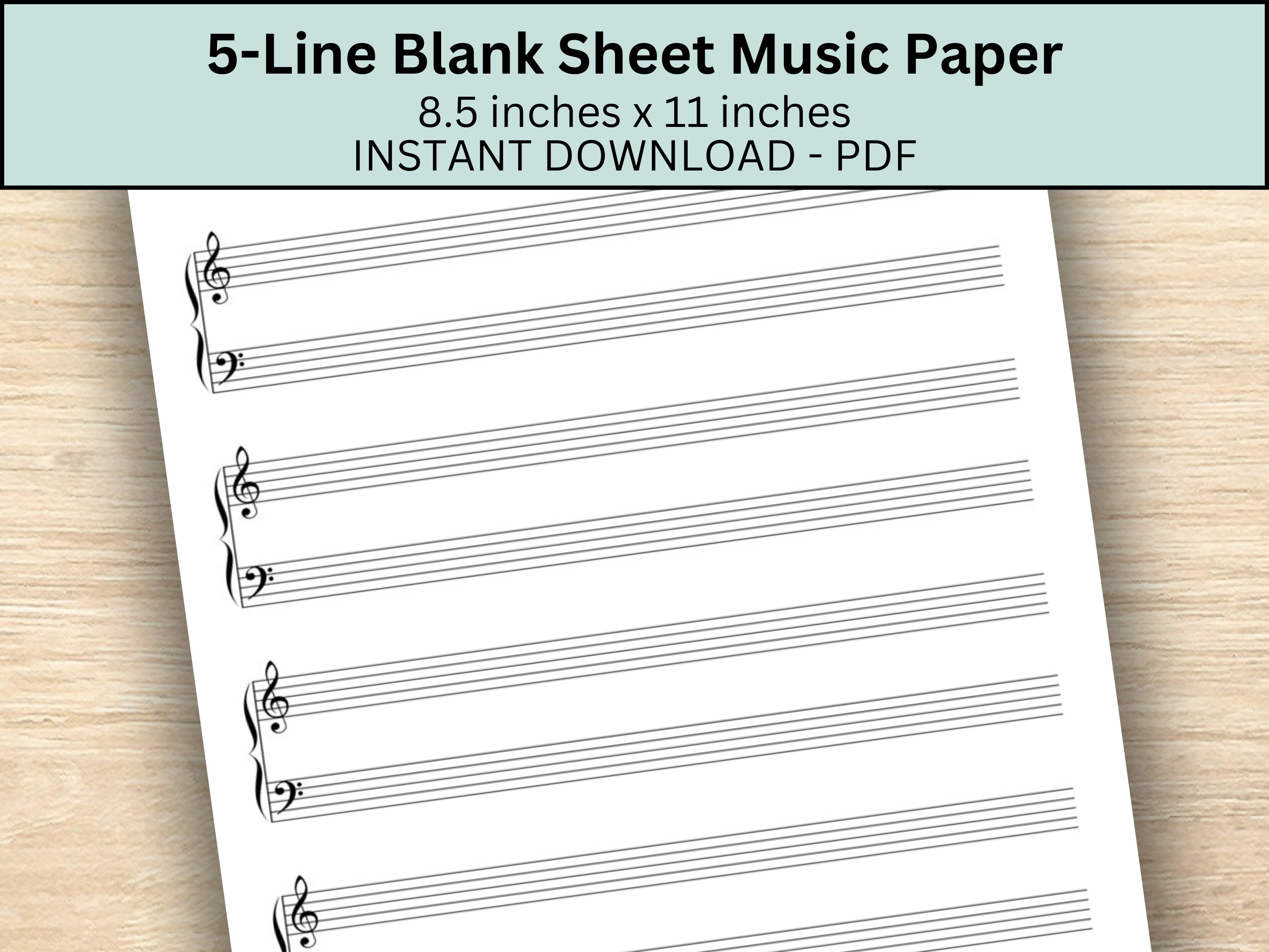 Blank Sheet Music: Music Manuscript Paper / Staff Paper