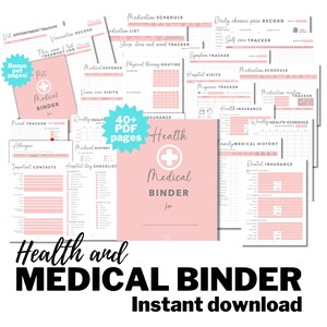 Printable Medical Binder: Health & Chronic Illness Planner (PDF)
