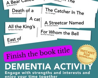 Finish That Phrase-activities for Dementia, Activities for Dementia ...