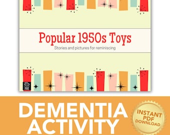 1950s Toys Dementia Activity: Reminiscence Game (Digital Download)