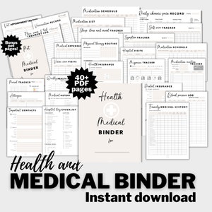Printable Medical Binder: Health Planner with Pet Care Section (PDF)