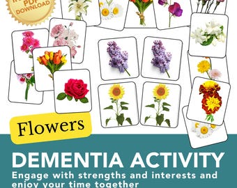Flowers Picture Matching Game: Dementia Activity (PDF Download)