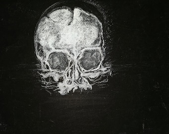 Skull X-Ray Art Print 11 x 14 Inches, Skeleton, Dark art, Gothic, Horror, Oddity, Radiography, Medical Art, Anatomy Art, Eclectic Art, Gift