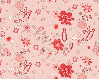 I Love Us Main Blush- C13960 - Riley Blake Designs - Valentine&#39;s Day Valentines Floral Flowers - Quilting Cotton Fabric
