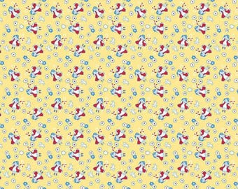 Storytime 30s Bo Peep Yellow-C13863-Riley Blake Designs- Reproduction- Vintage- Retro- 1930's- Quilting Cotton Fabric